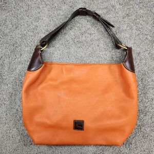 Dooney & Bourke Orange Leather Hobo Bag Warm‎ Pumpkin Classic Chic Fall Autumn